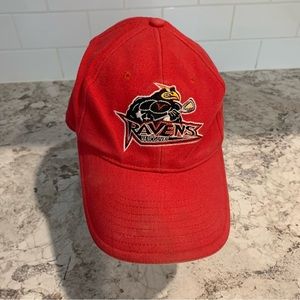 Vintage NLL Vancouver Raven Red Hat adult cap National Lacrosse